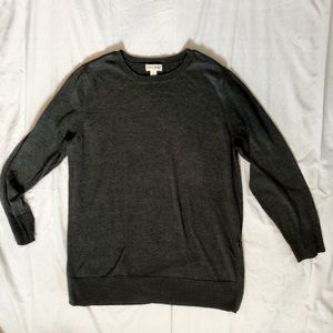 Maison Jules Grey Knit Tunic Sweater